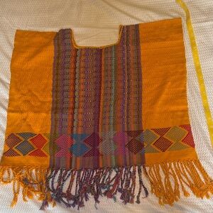 Vibrant Multicolor Woven Poncho